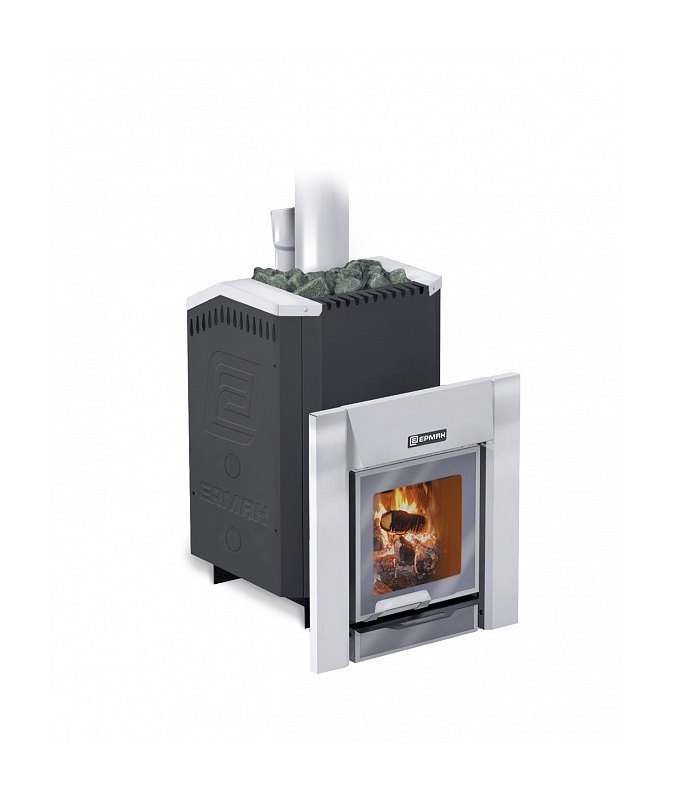 Дровяная печь для бани Ермак 12 Премиум (Сталь)