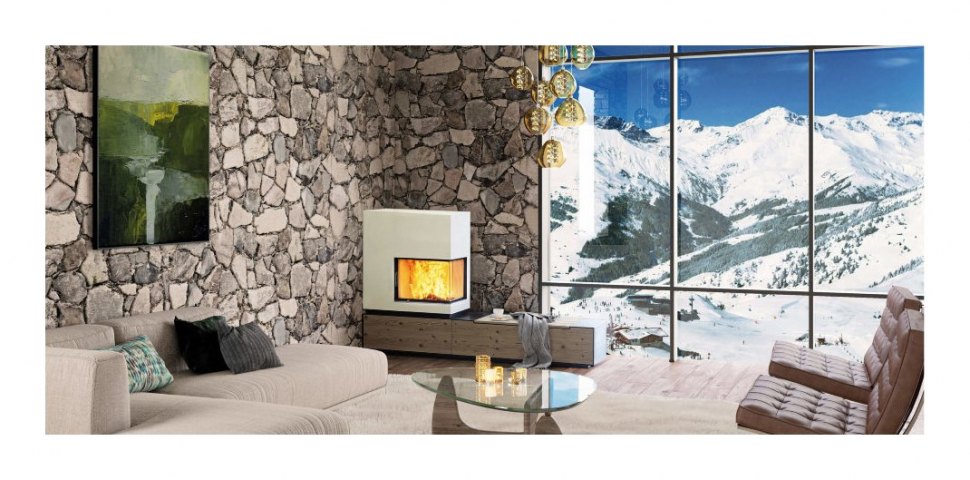 Каминная топка Austroflamm 63x40x42 K R, стекло справа