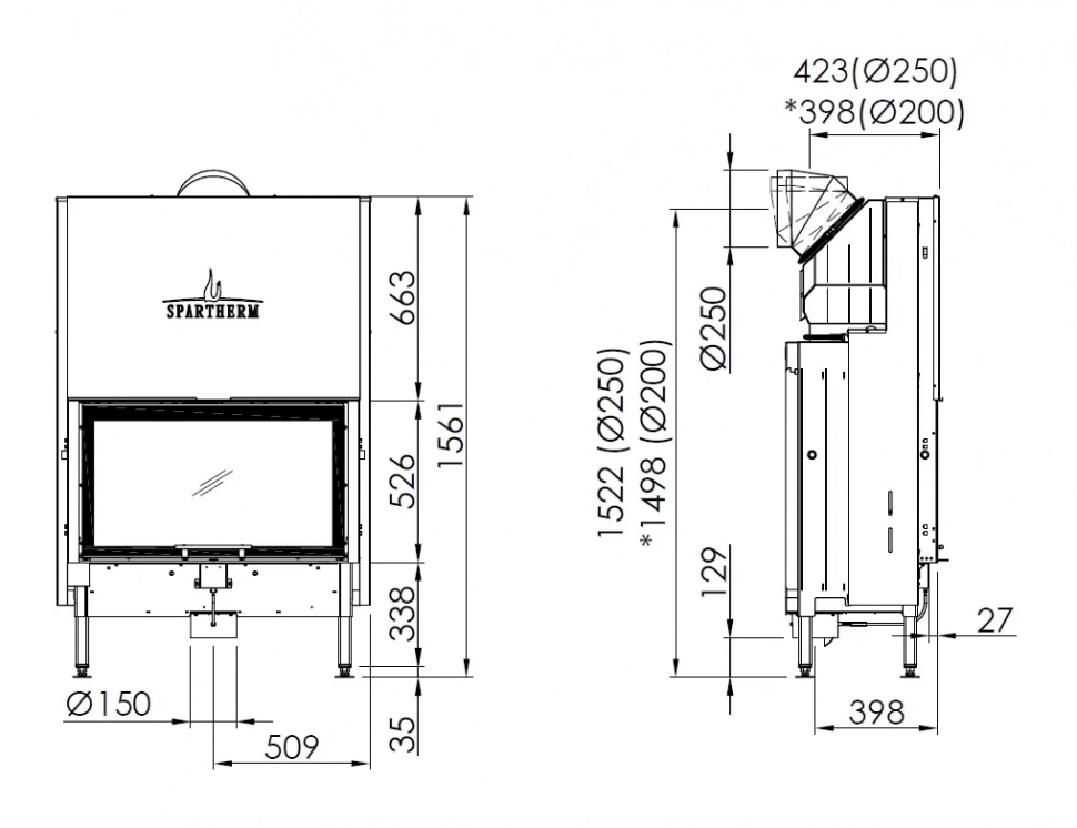 Каминная топка Spartherm Varia 1V-87h