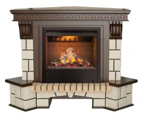 Электрокамин RealFlame Stone New Corner  26 AO c Helios 3D