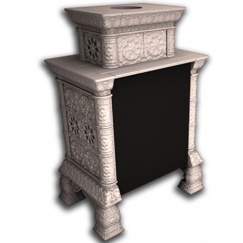 Каминная облицовка КимрПечь Кострома пристенная двухъярусная Белый