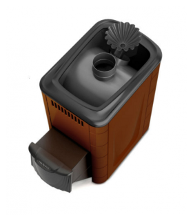 Дровяная печь для бани TMF Ангара 2012 Inox ДА ЗК терракота