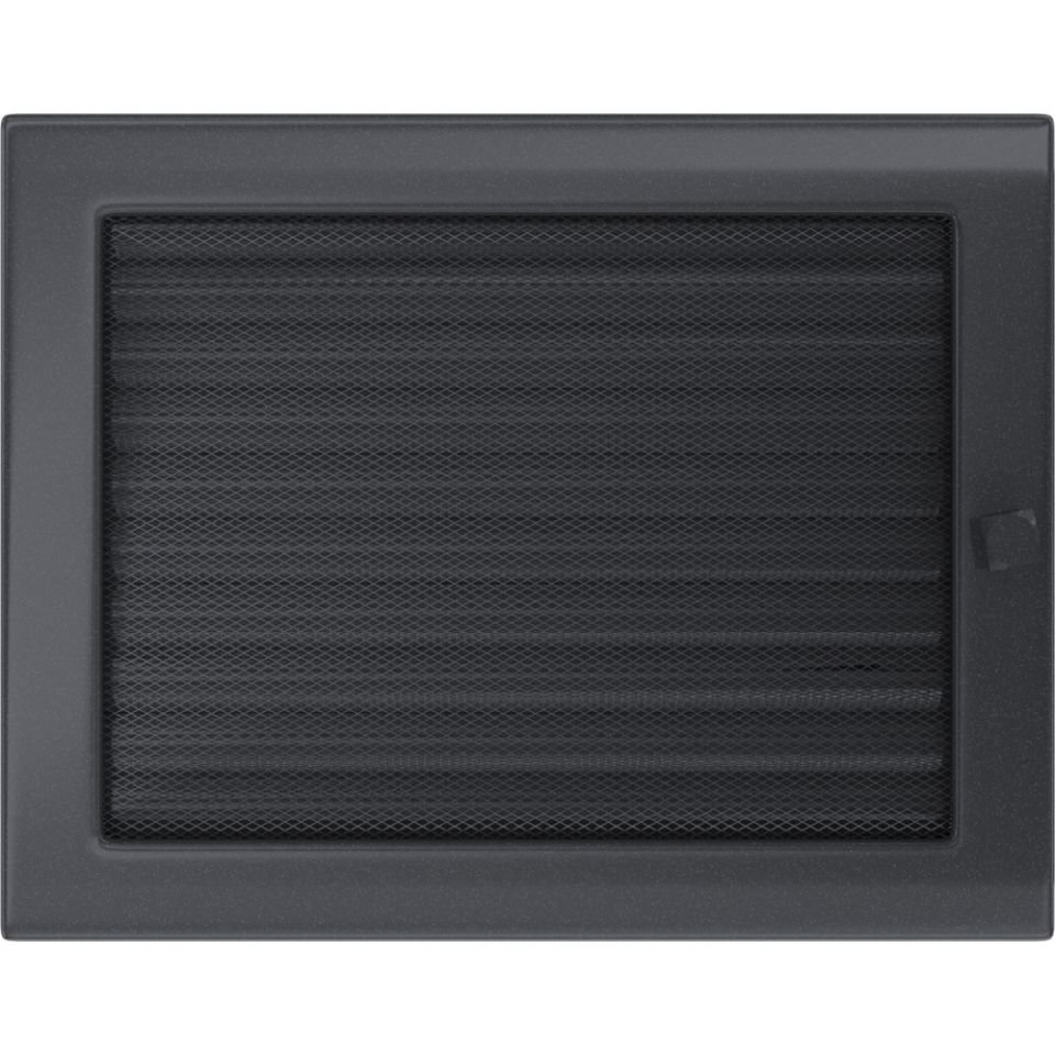 Решетка вентиляционная графит 22х30 с жалюзи