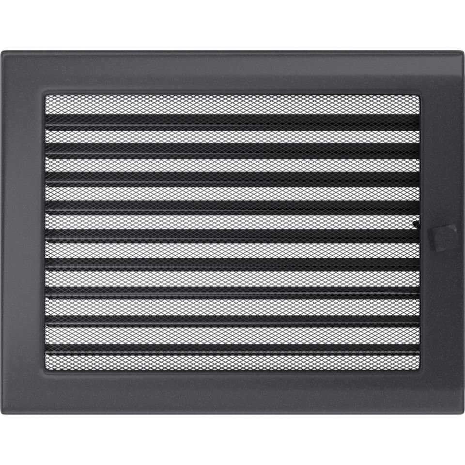 Решетка вентиляционная графит 22х30 с жалюзи