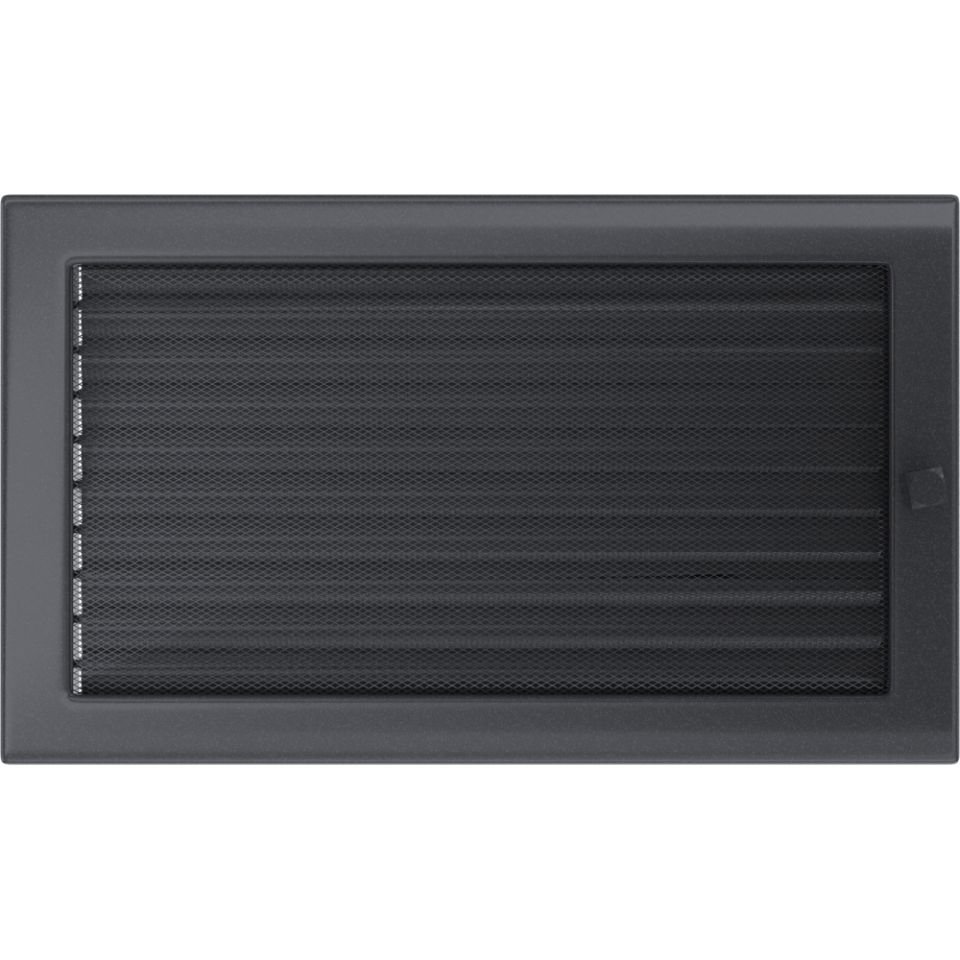 Решетка вентиляционная графит 22х37 с жалюзи