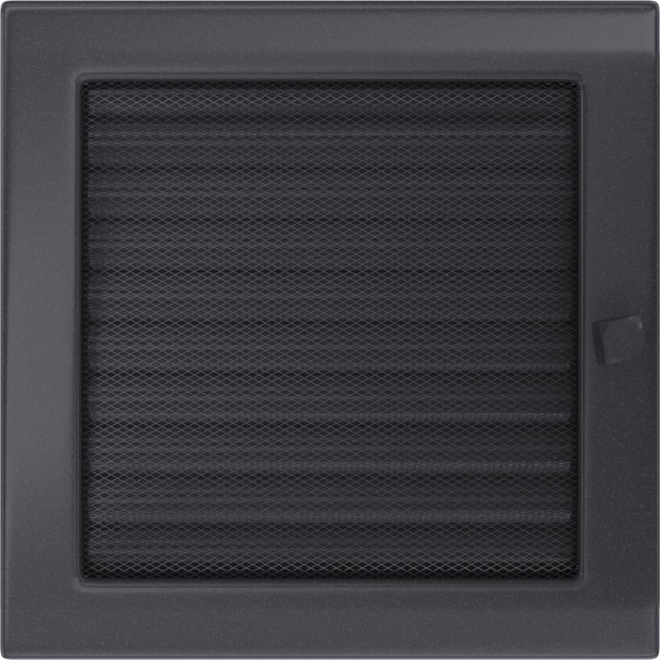 Решетка вентиляционная графит 22х22 с жалюзи