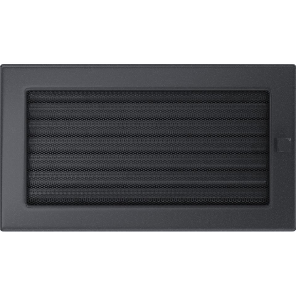 Решетка вентиляционная графит 17х30 с жалюзи