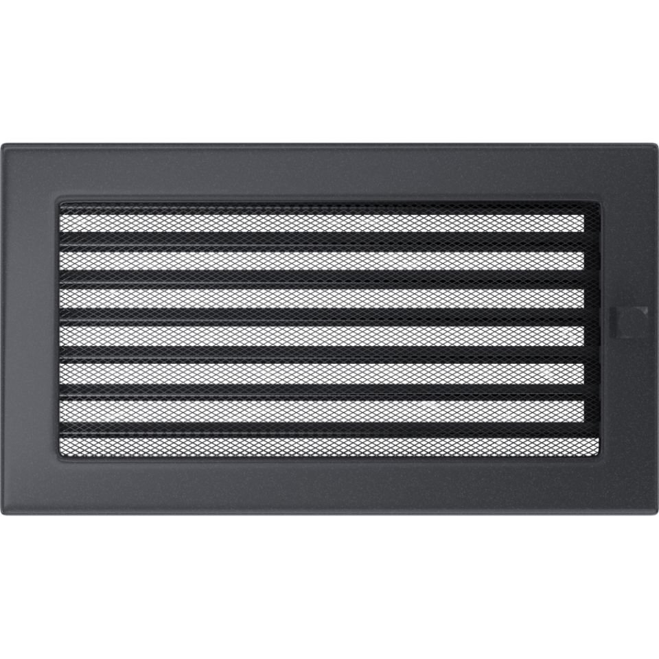 Решетка вентиляционная графит 17х30 с жалюзи