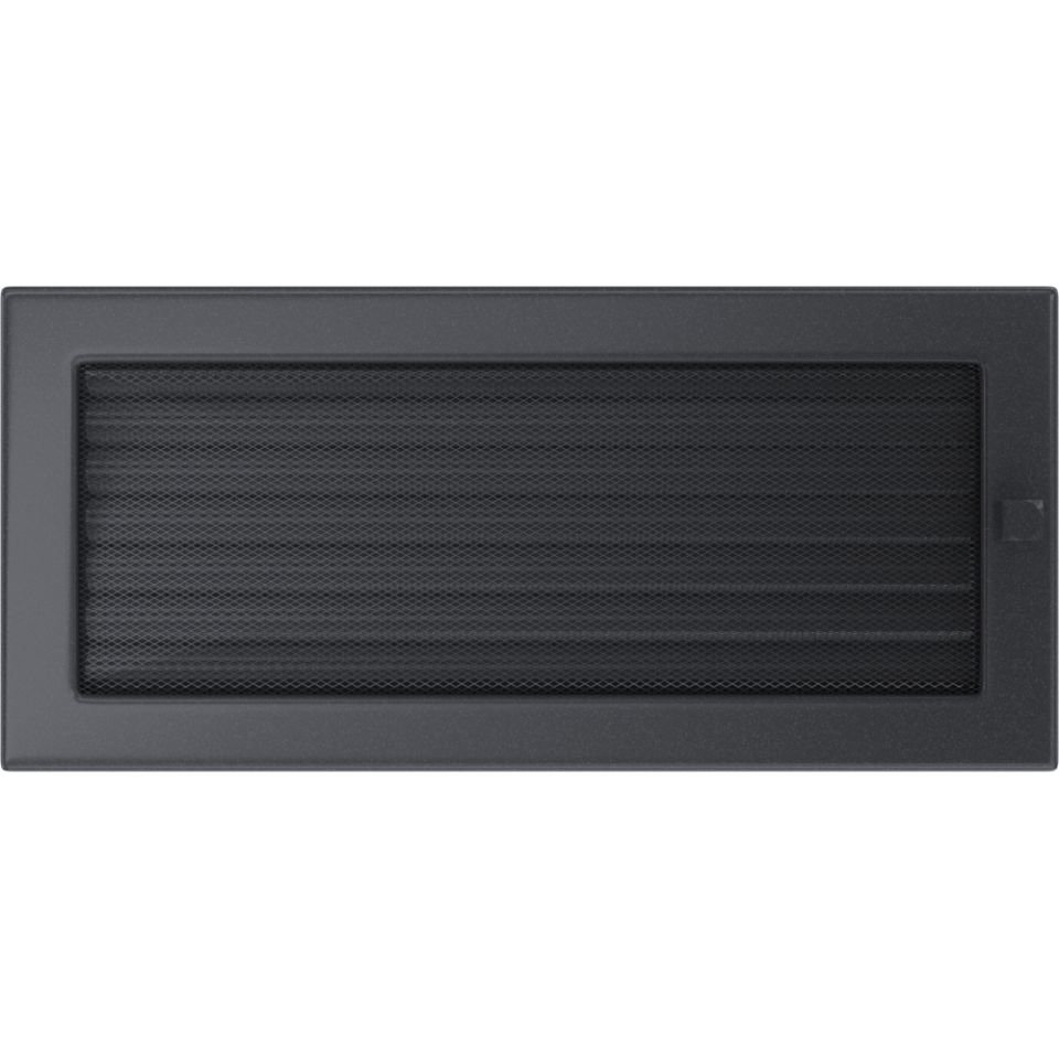 Решетка вентиляционная графит 17х37 с жалюзи