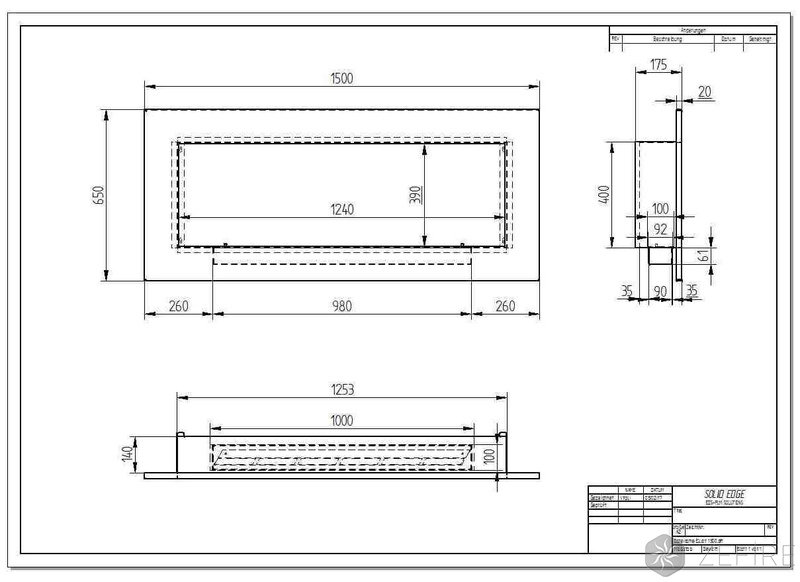Биокамин ZeFire Elliot vertical 1500