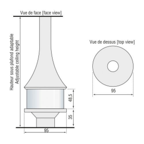 Камин JC Bordelet Marina 993 centrale vitree (центральный со стеклом)