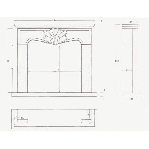 Мраморный портал для камина Argar - Jacobo I