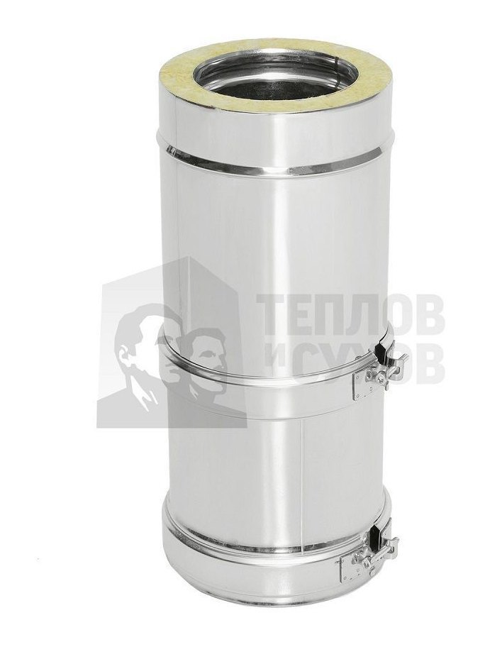 Труба Телескоп Термо L (300-450) ТТТ-Р 304-0.8/304 D130/230 с хомутом