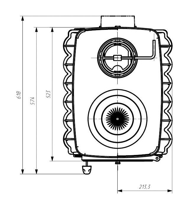 Чугунная дровяная печь камин Бахта