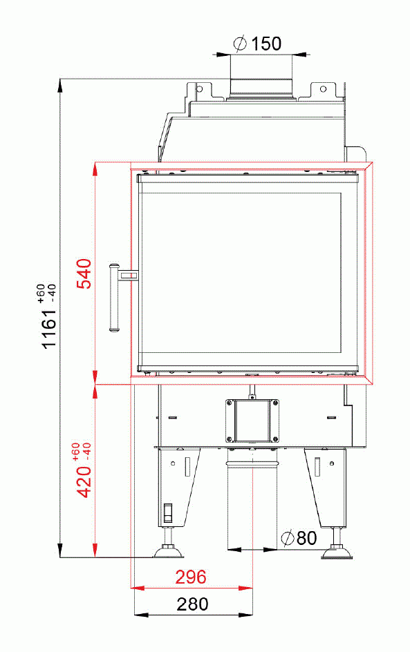 Каминная топка BeF Passive 6 CP/CL