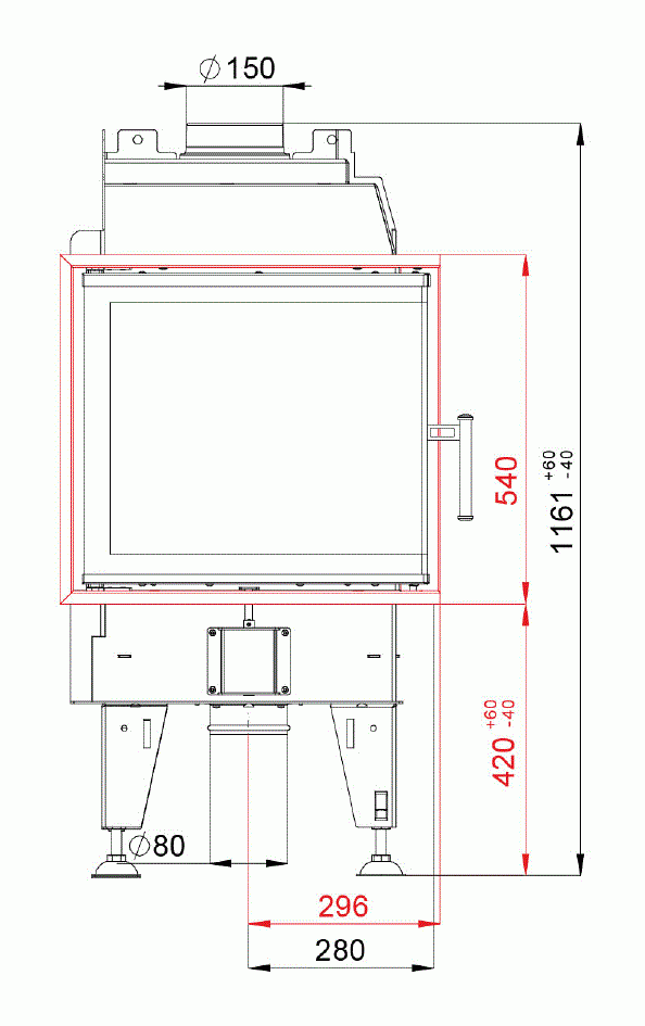 Каминная топка BeF Passive 6 CP/CL