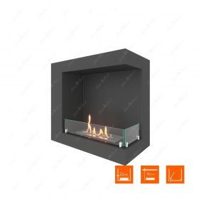 Биокамин угловой SteelHeat ONE 600 правый (Стекло)