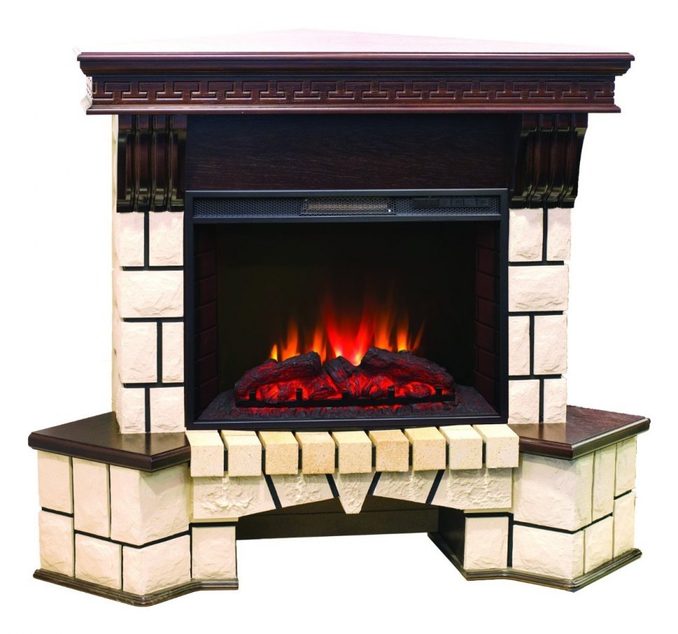 Электрокамин RealFlame Stone New Corner (угловой) 25 AO с Sparta 25,5