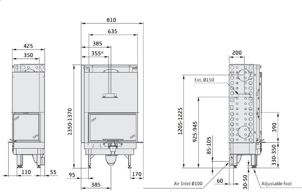 Каминная топка Contura i40