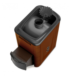 Дровяная печь для бани TMF Ангара 2012 Inox ДА ЗК ТО терракота