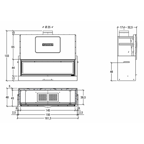 Каминная топка Piazzetta MA 265 SL