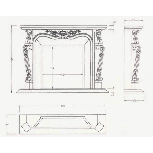 Мраморный портал для камина Argar - Ricardo I