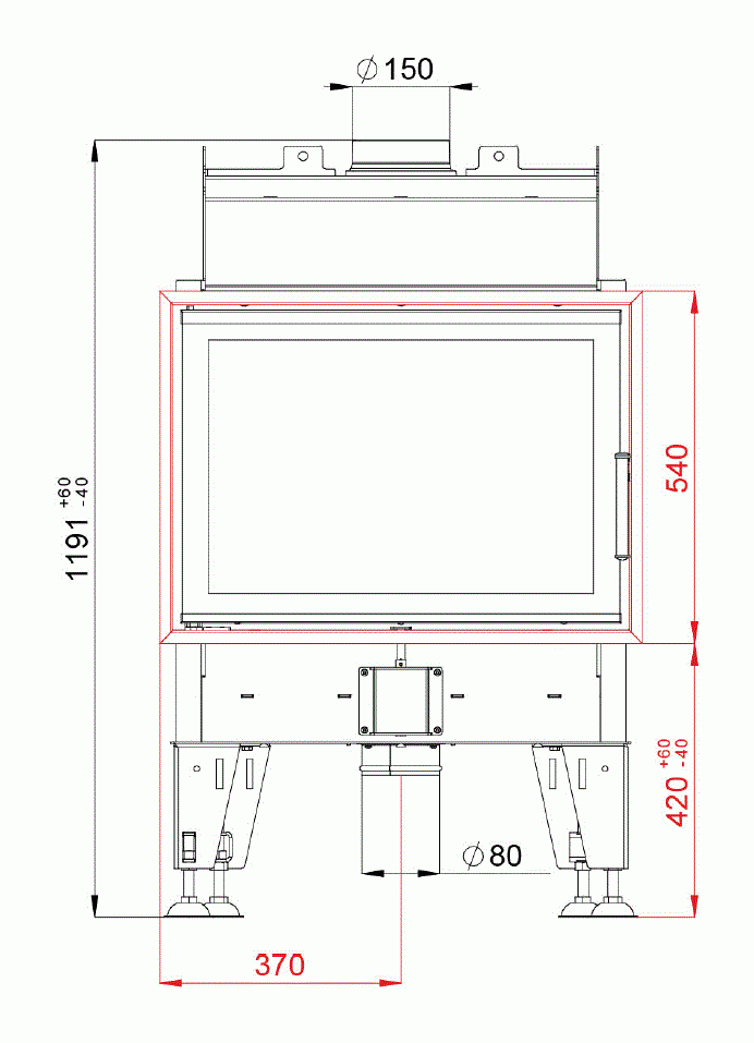 Каминная топка BeF Passive 7