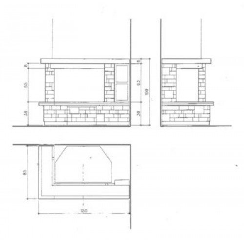 Каминная облицовка EdilKamin Magister, под Tekno 2 dx