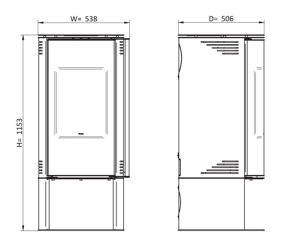 Печь-камин Solzaima Amber