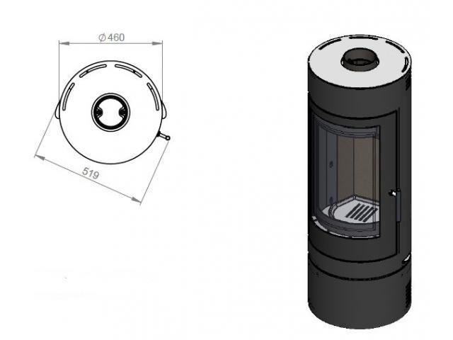Печь-камин Ember София 552