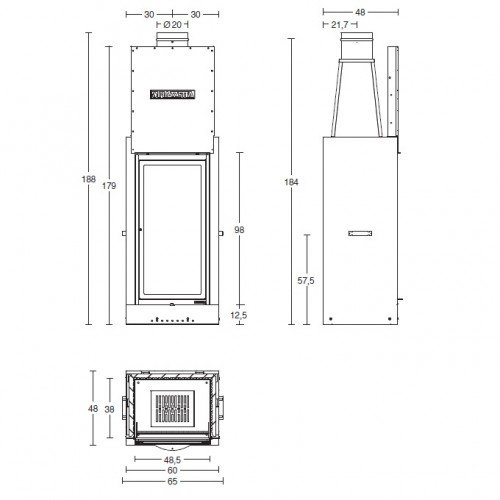 Каминная топка Piazzetta MA 266 SL