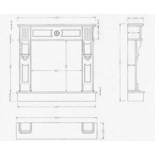 Мраморный портал для камина Argar - Luis XIV