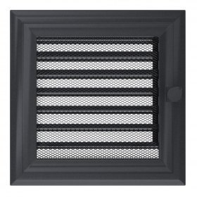 Решетка вентиляционная Оскар графит с жалюзи