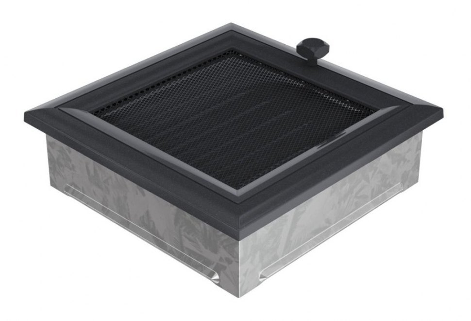 Решетка вентиляционная Оскар графит 17х17 с жалюзи