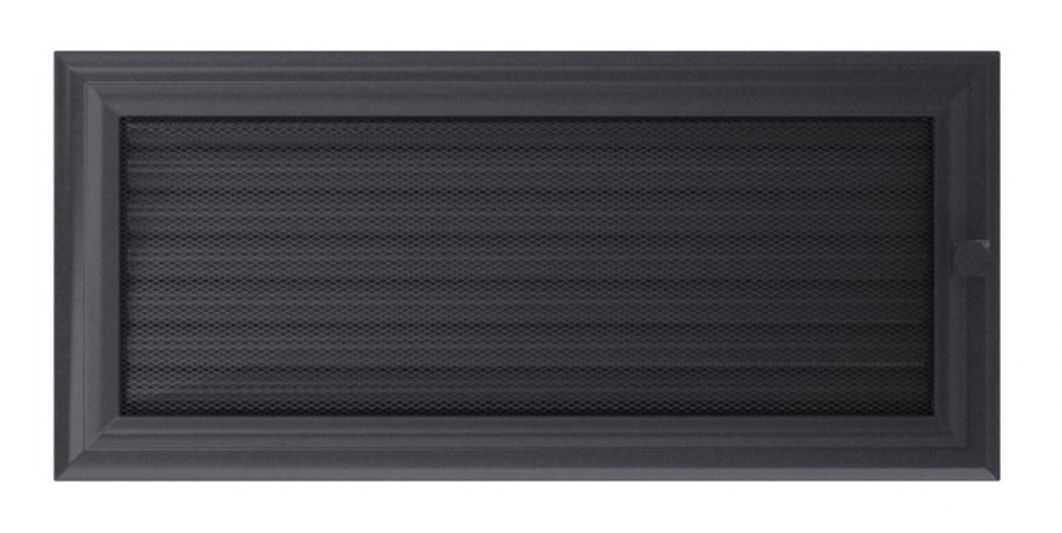 Решетка вентиляционная Оскар графит 17х37 с жалюзи