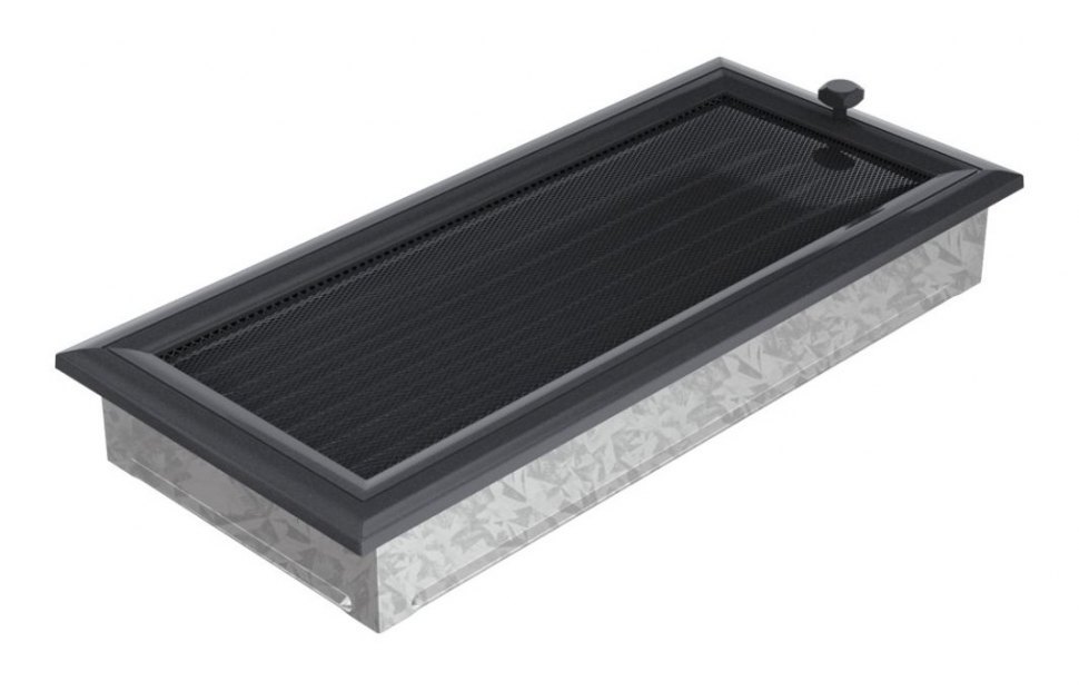 Решетка вентиляционная Оскар графит 17х37 с жалюзи