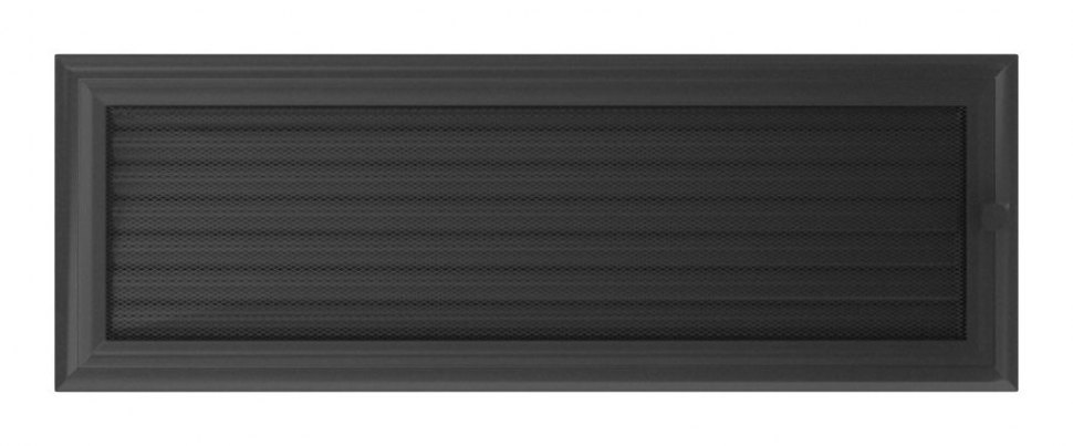 Решетка вентиляционная Оскар графит 17х49 с жалюзи