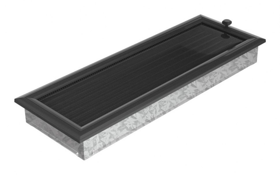 Решетка вентиляционная Оскар графит 17х49 с жалюзи