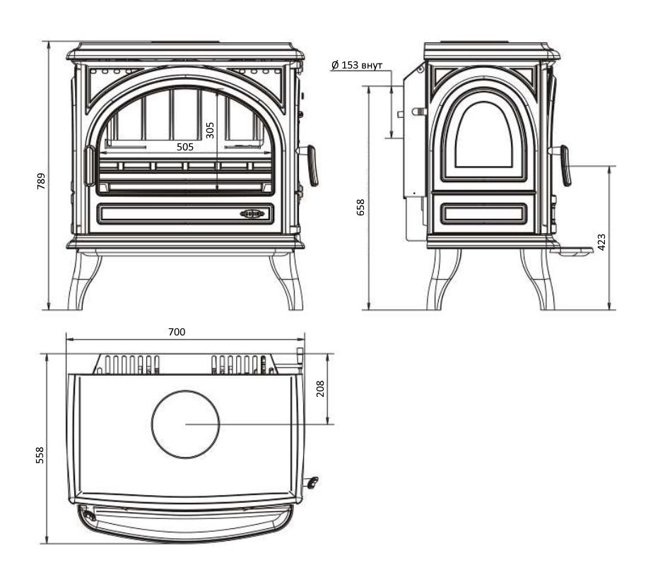 Печь камин Godin Petit Carvin 366102