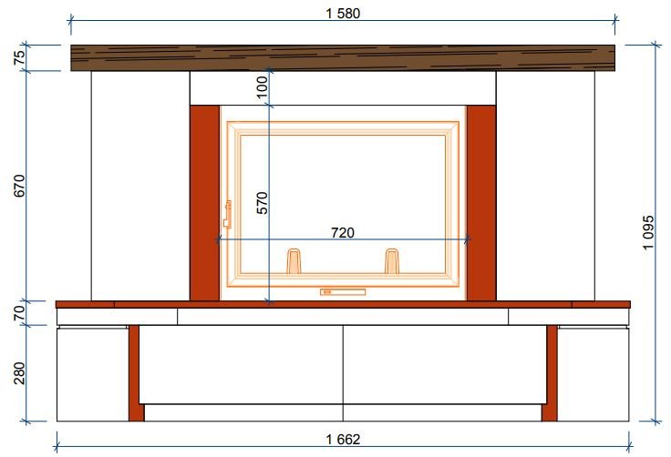 Каминная облицовка Sunhill Roma