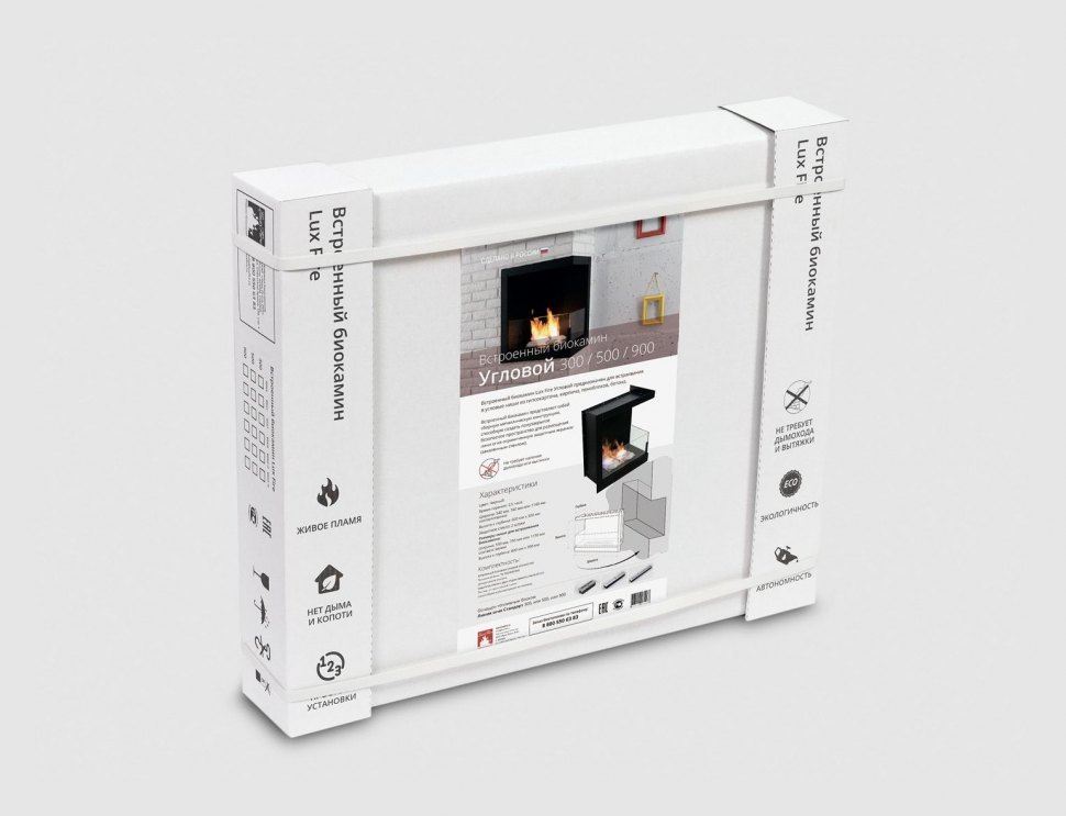 Биокамин Lux Fire Угловой 755 M правый угол