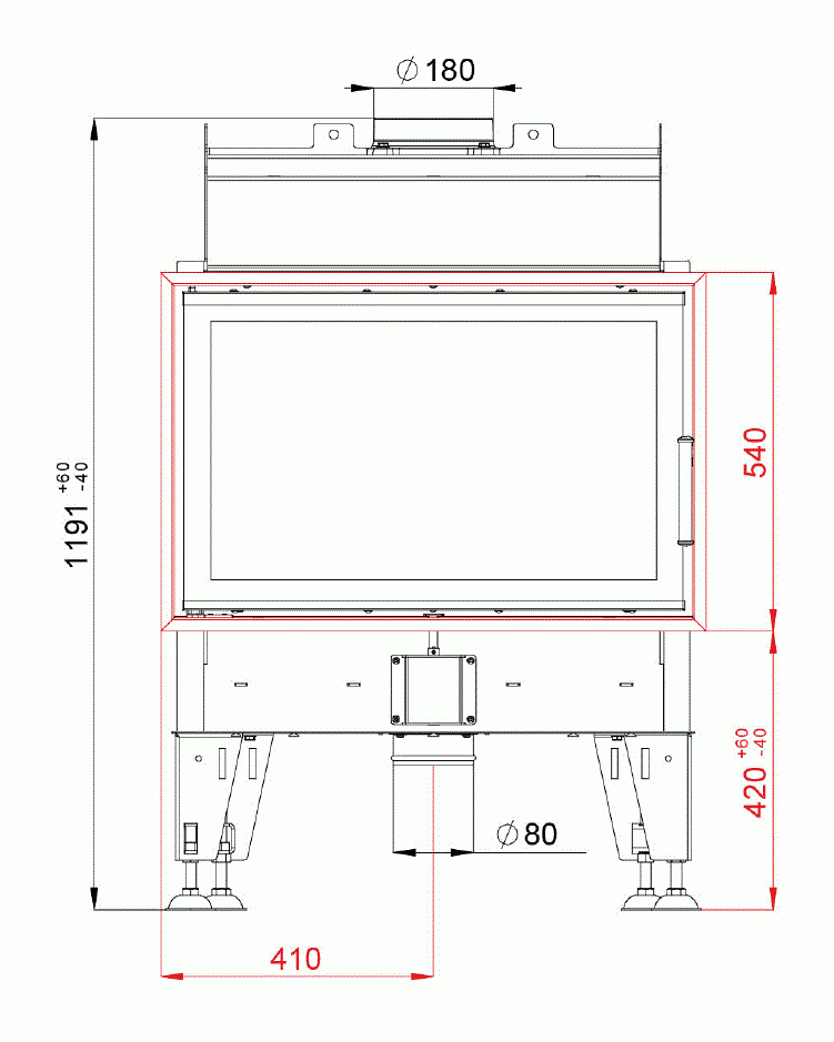 Каминная топка BeF Passive 8