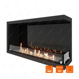 Биокамин угловой SteelHeat Leader 900 правый (Стекло + Стемалит)