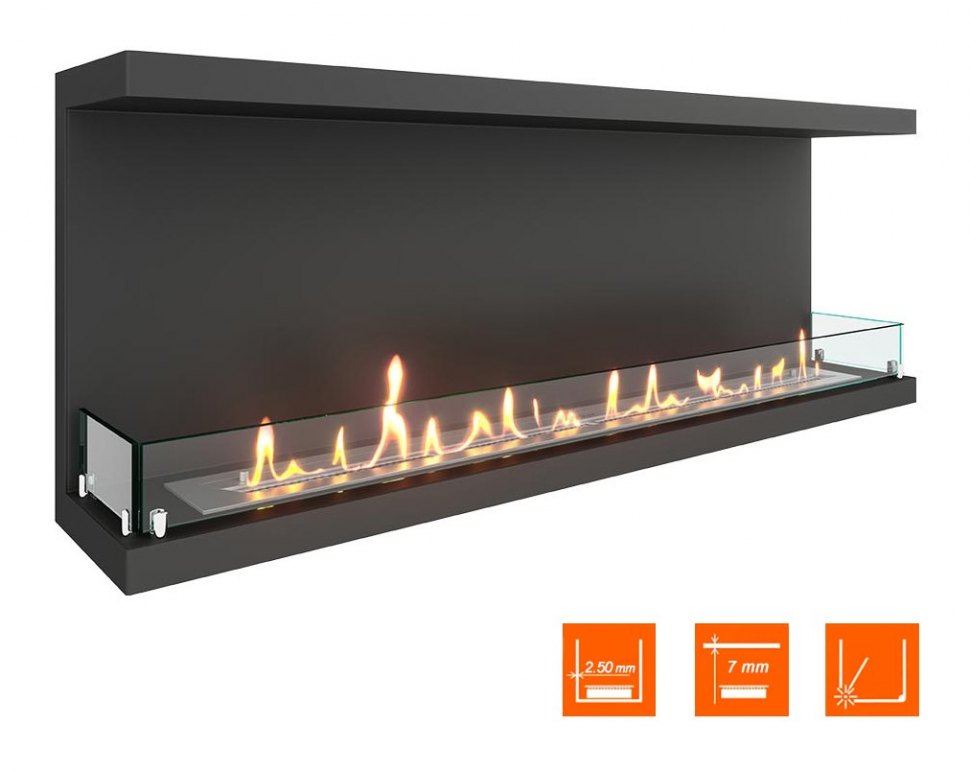 Биокамин фронтальный SteelHeat Leader 1300 (Стекло)