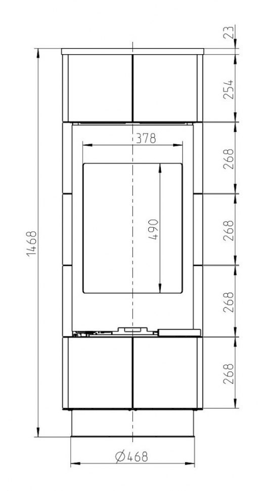 Печь-камин Thorma CADIZ SERPENTINO
