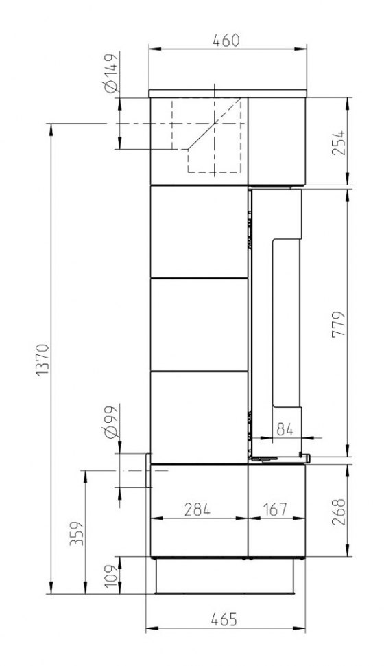 Печь-камин Thorma CADIZ SERPENTINO