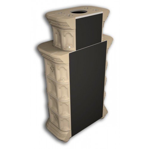 Каминная облицовка КимрПечь Истра пристенная двухъярусная Ваниль