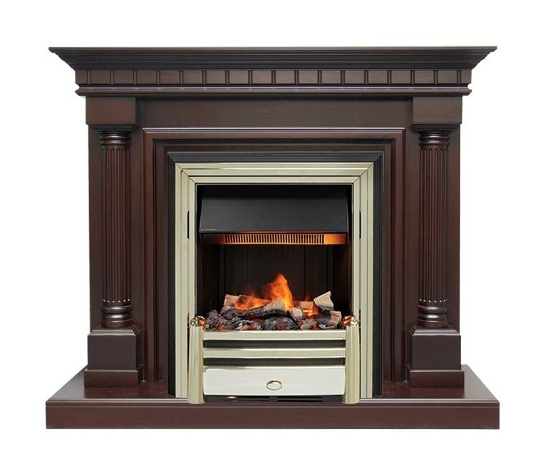 Каминокомплект Dallas - Темный дуб с очагом Cavendish