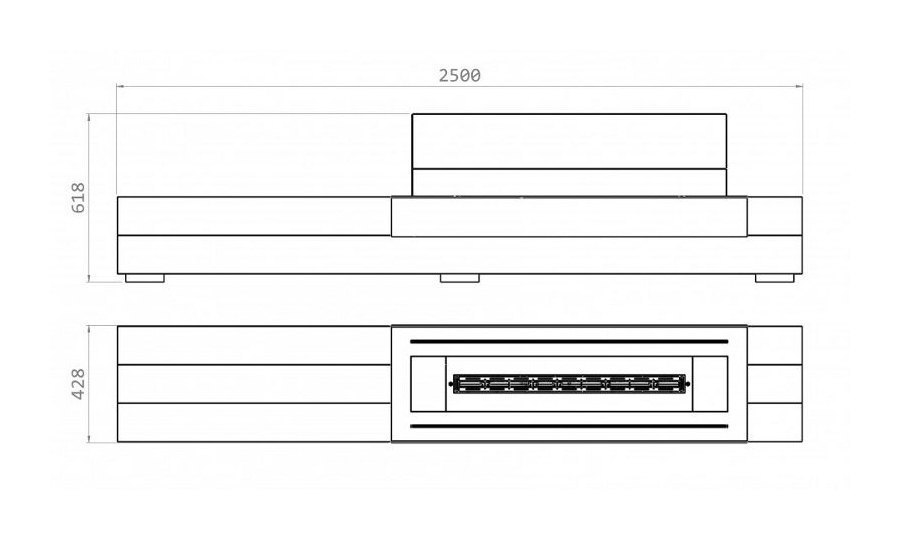 Автоматический биокамин GlammFire Лофт Эво Плюс / Loft EvoPlus (с пультом ДУ)