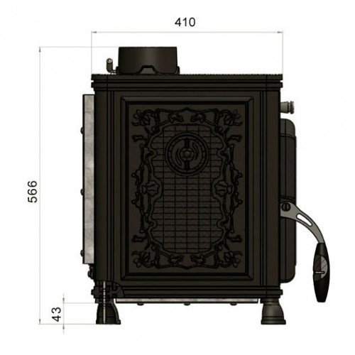 Чугунная печь камин Ferguss Mercuri Cook